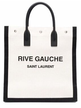 Saint Laurent RIVE GAUCHE canvas/leathertote bag made in
Italy NWT